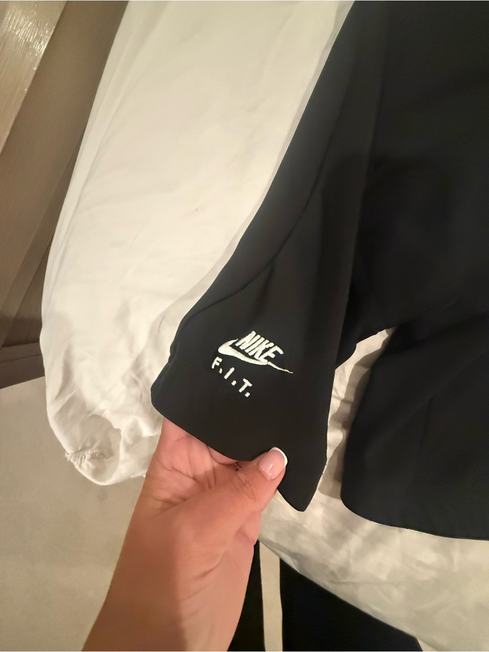Nike Black Women's Bike Shorts with White F.I.T. Logo